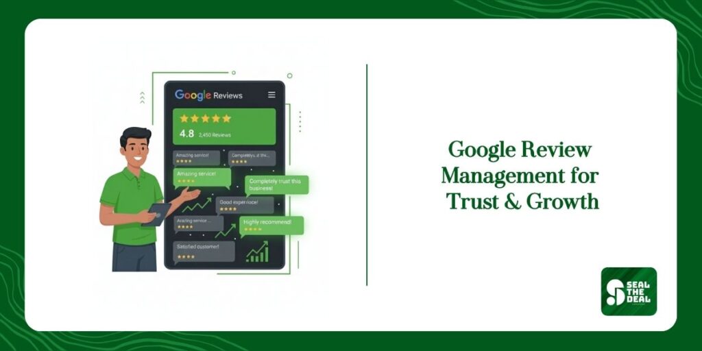 Image of Google review management.